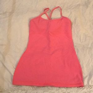 Pink lulu lemon running top size 4